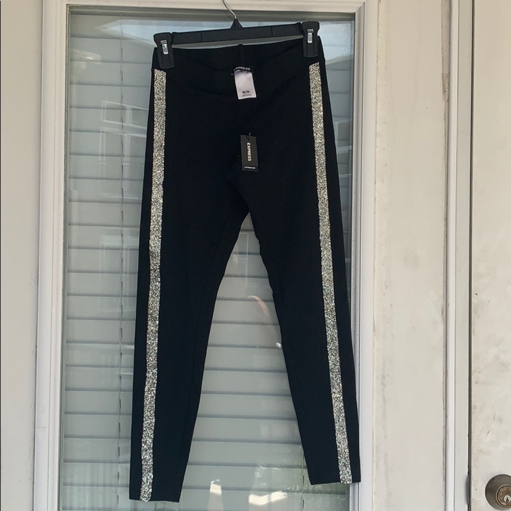 NWT Express Black Gemstone Leggings